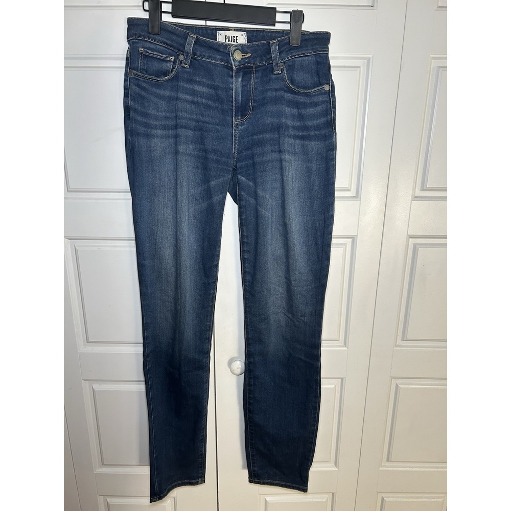 Paige Skyline Skinny Jeans Women's 26 Dark Wash Mid Rise Stretch Denim